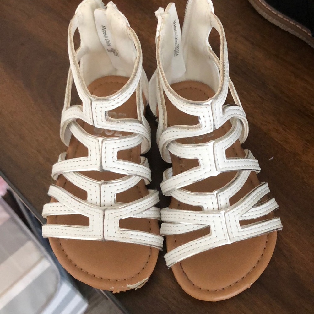 White sandals